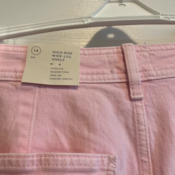 Universal Thread Pink Sailor Wide Leg Ankle Jeans High-Rise - Picture 9 of 9